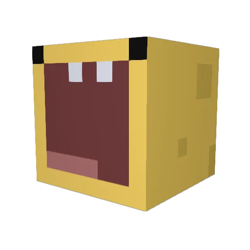 McDubert Minecraft avatar head, 3D render