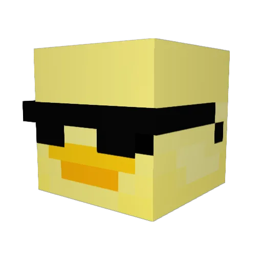 McDuckets26 Minecraft avatar head, 3D render
