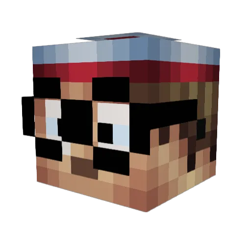 McDurtyyy Minecraft avatar head, 3D render