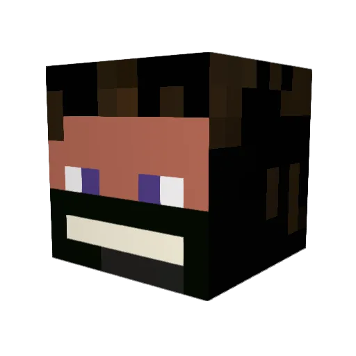 McEnnex Minecraft avatar head, 3D render