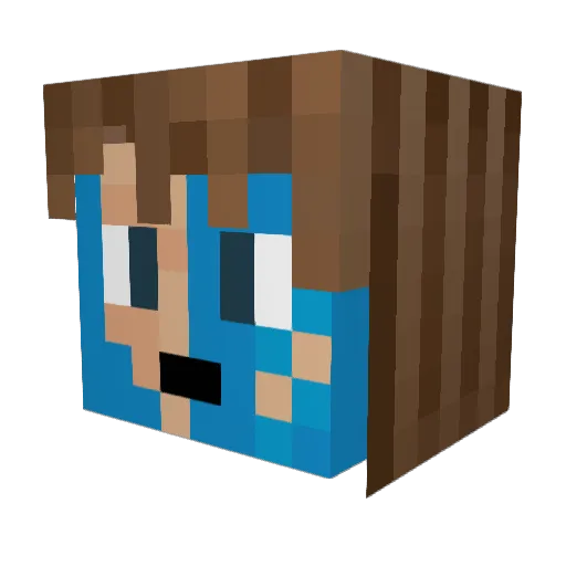 McEwald Minecraft avatar head, 3D render