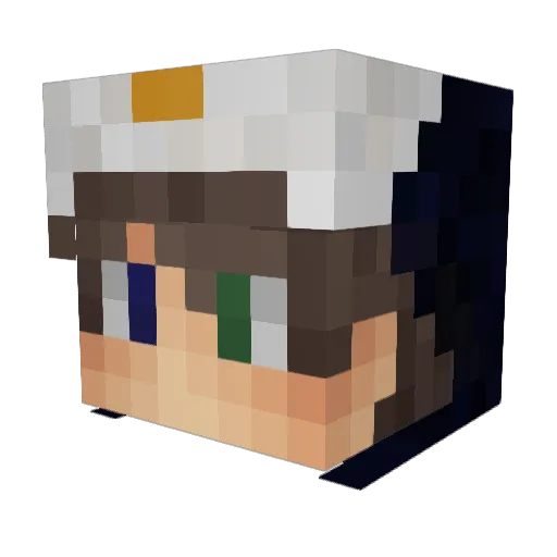 McExpertBW Minecraft avatar head, 3D render