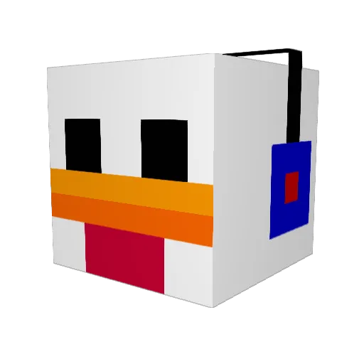McFezz Minecraft avatar head, 3D render