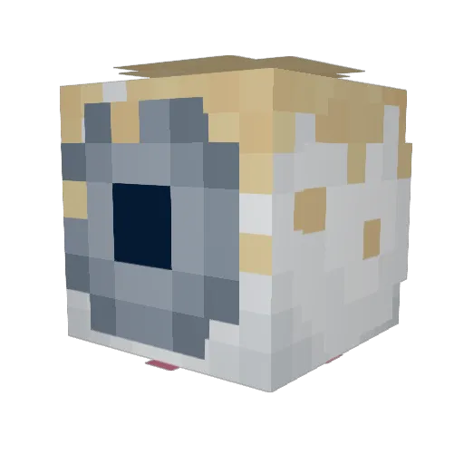 McFlab Minecraft avatar head, 3D render