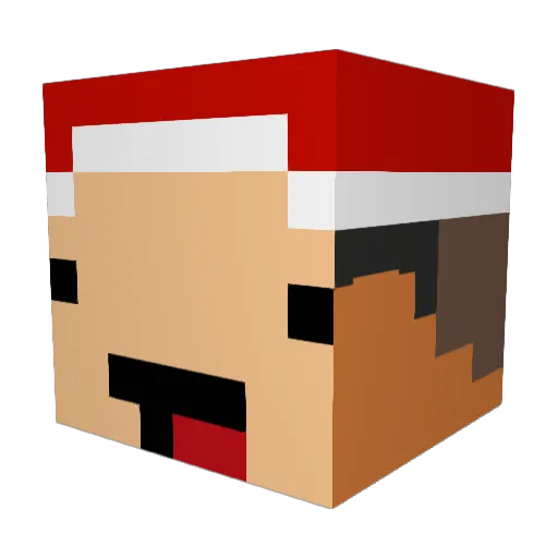 McFlayoo Minecraft avatar head, 3D render