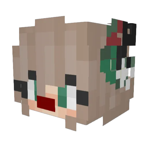 McFluffel Minecraft avatar head, 3D render