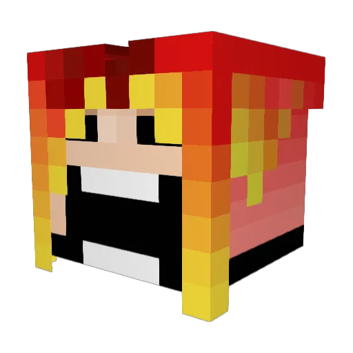 McFluffkins Minecraft avatar head, 3D render