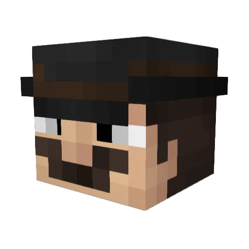 McFlynto Minecraft avatar head, 3D render