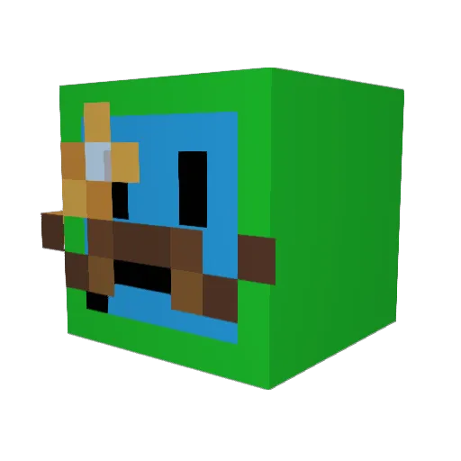 McFokof Minecraft avatar head, 3D render