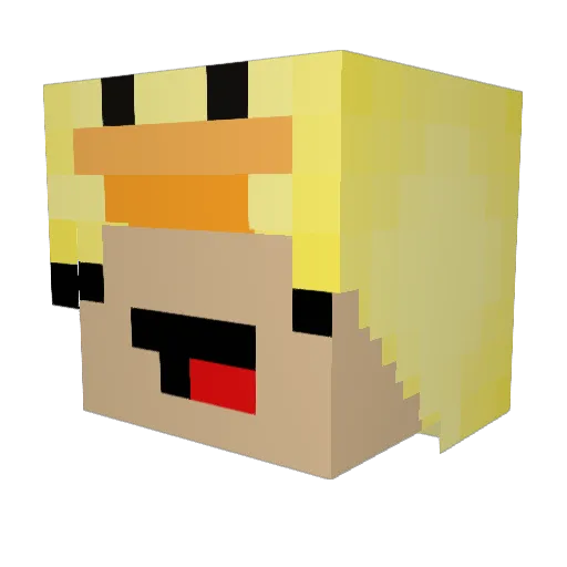 McFris Minecraft avatar head, 3D render