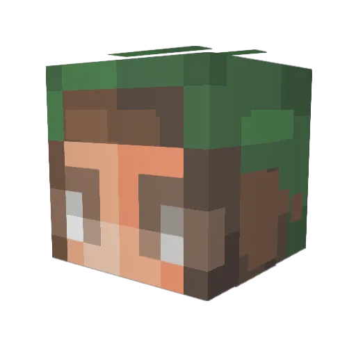 McGizzyy Minecraft avatar head, 3D render