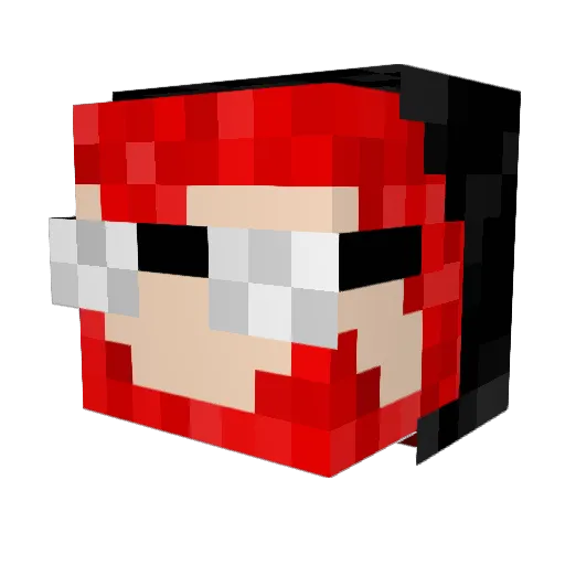 McGozu Minecraft avatar head, 3D render