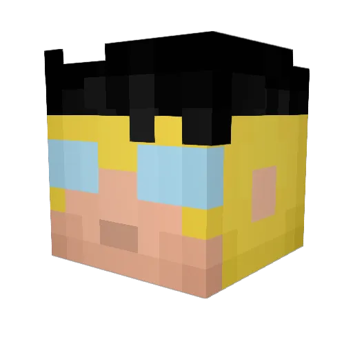 McGrad Minecraft avatar head, 3D render