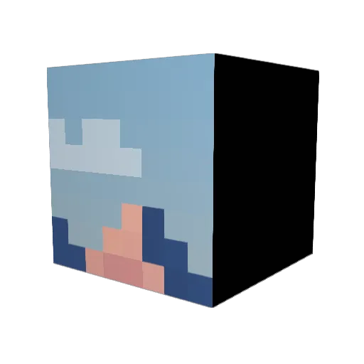 McGuam Minecraft avatar head, 3D render
