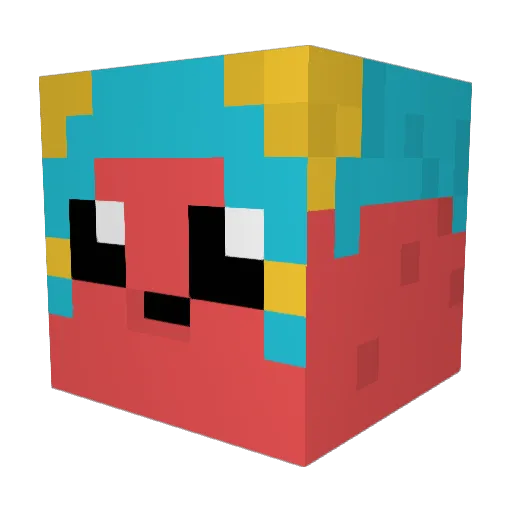 McGuffy Minecraft avatar head, 3D render