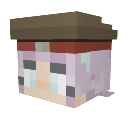 McGwen Minecraft avatar head, 3D render