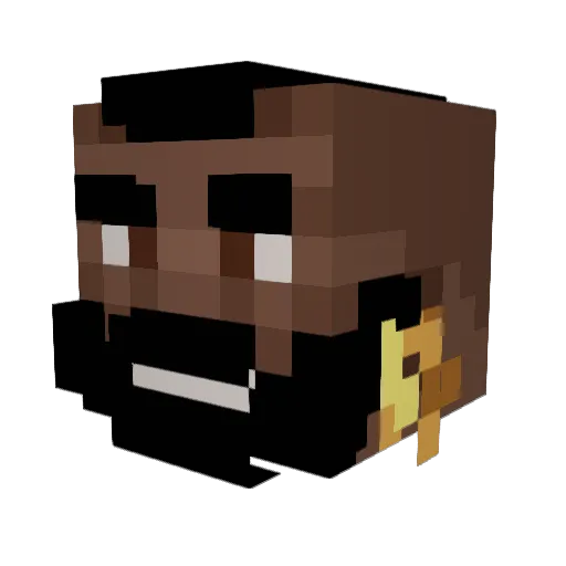 McJam1 Minecraft avatar head, 3D render