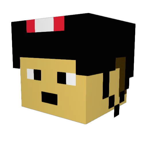 McJamie7 Minecraft avatar head, 3D render