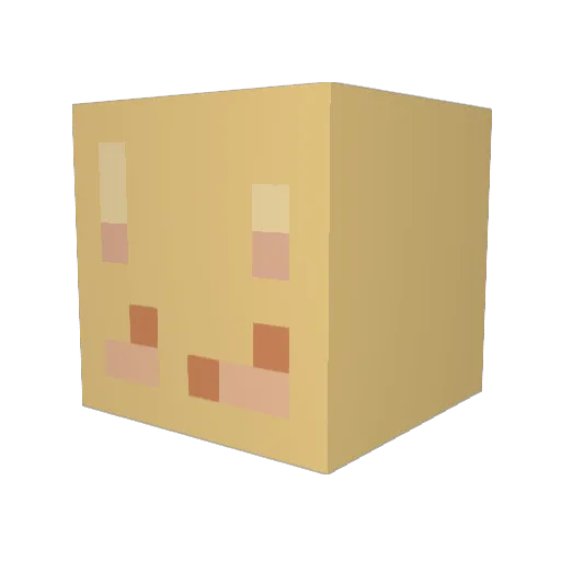 McJebo Minecraft avatar head, 3D render