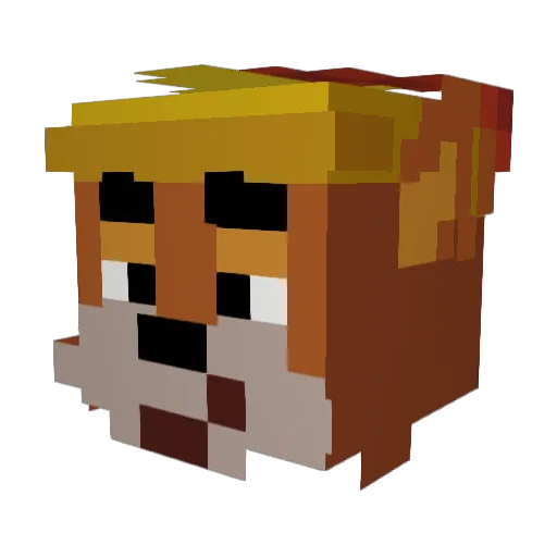 McKamp Minecraft avatar head, 3D render