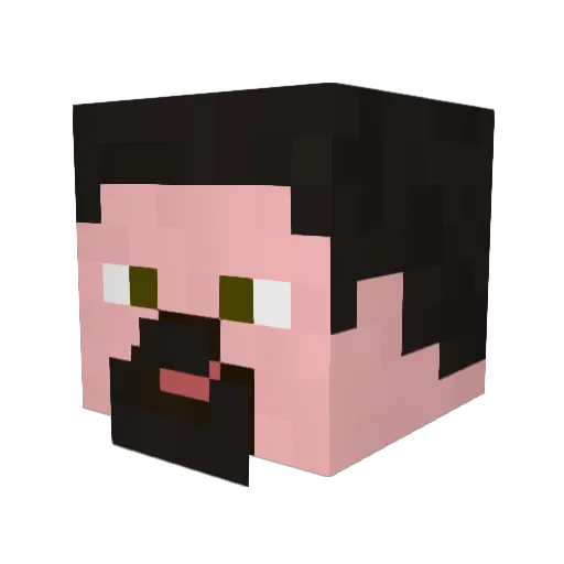 McKeltic Minecraft avatar head, 3D render