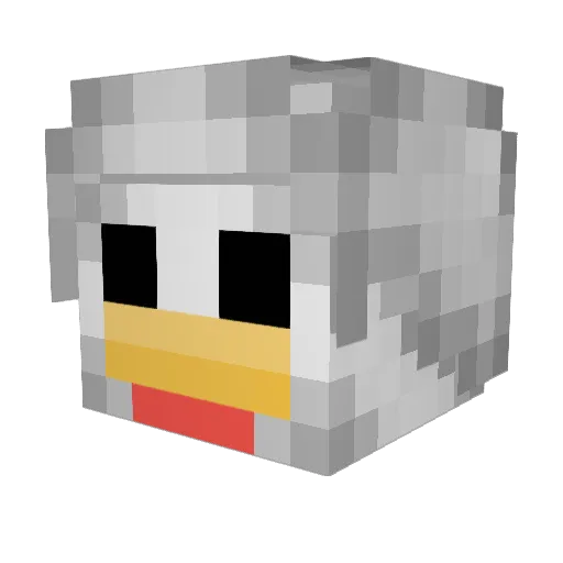 McKibbles Minecraft avatar head, 3D render