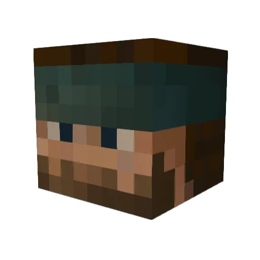 McKnuggets Minecraft avatar head, 3D render