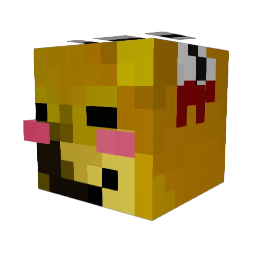 McKrispis Minecraft avatar head, 3D render