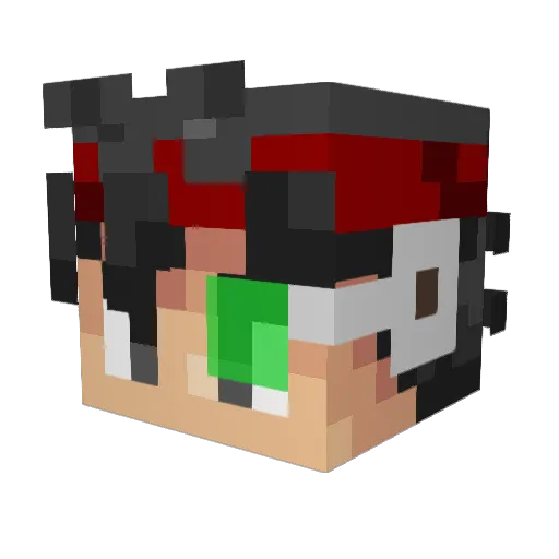 McKz2 Minecraft avatar head, 3D render