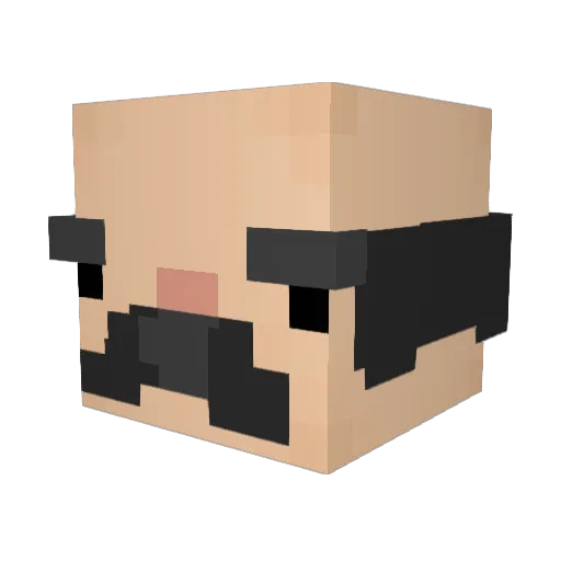 McL5 Minecraft avatar head, 3D render