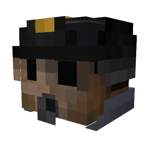McLOVlN Minecraft avatar head, 3D render
