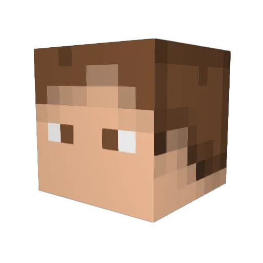 McLabraid Minecraft avatar head, 3D render