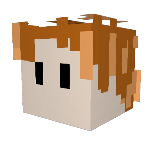McLadyLittleRed Minecraft avatar head, 3D render