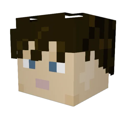 McLeodRL Minecraft avatar head, 3D render