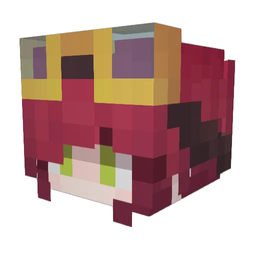 McLeviSY Minecraft avatar head, 3D render