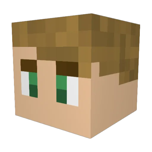 McLols_ Minecraft avatar head, 3D render