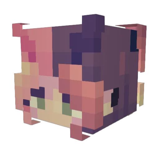 McLouisP Minecraft avatar head, 3D render