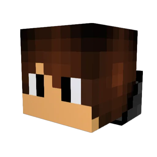 McMaci14 Minecraft avatar head, 3D render