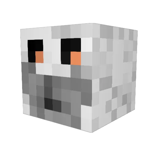 McMager Minecraft avatar head, 3D render