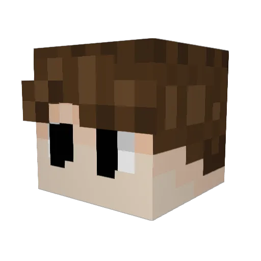 McMajick Minecraft avatar head, 3D render
