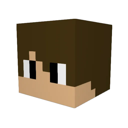 McMalikFR Minecraft avatar head, 3D render