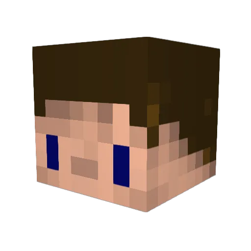 McMenu Minecraft avatar head, 3D render