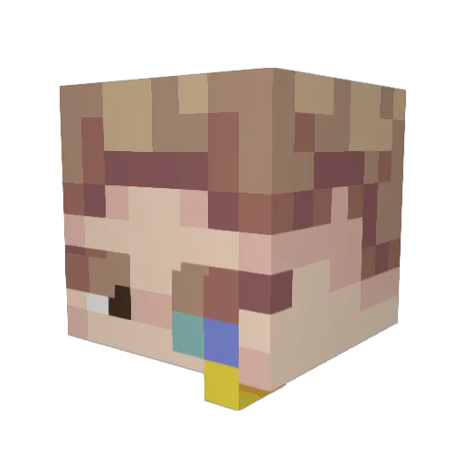 McMonocle Minecraft avatar head, 3D render