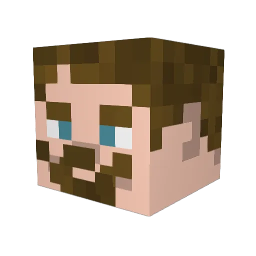 McMooner Minecraft avatar head, 3D render