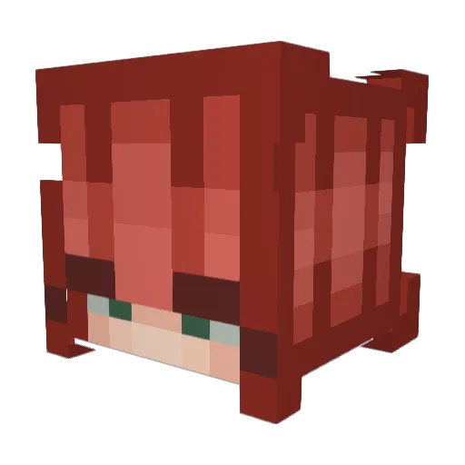 McMuffffen Minecraft avatar head, 3D render