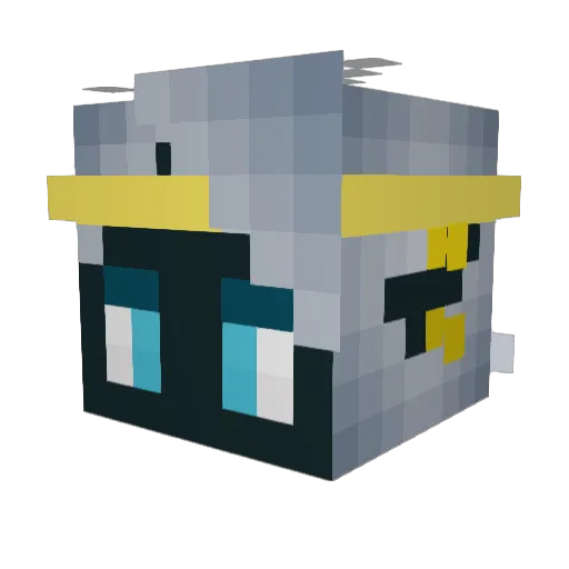 McNanoNation Minecraft avatar head, 3D render