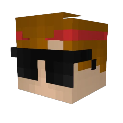 McNaulty Minecraft avatar head, 3D render