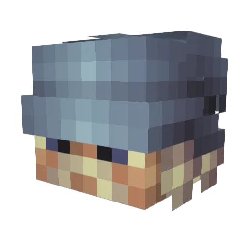 McNigg Minecraft avatar head, 3D render