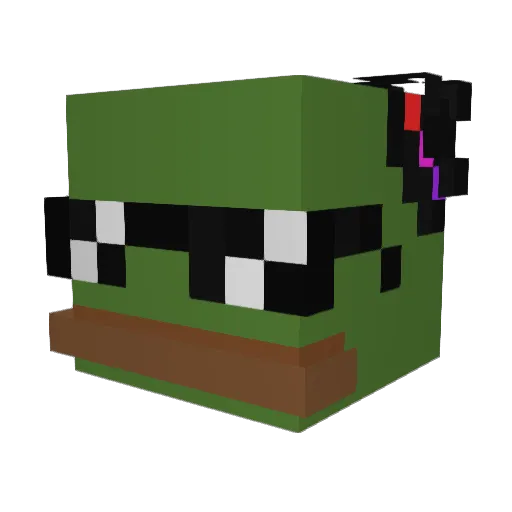 McNipps Minecraft avatar head, 3D render