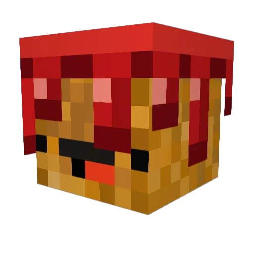 McNugi Minecraft avatar head, 3D render